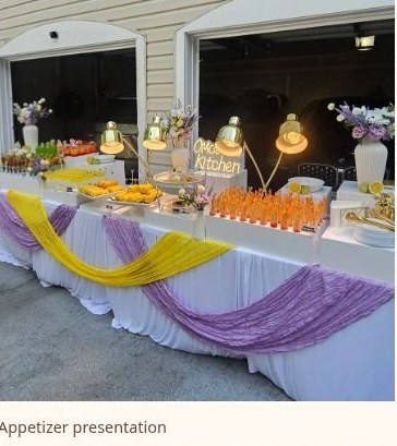 Beautiful appetizer presentation