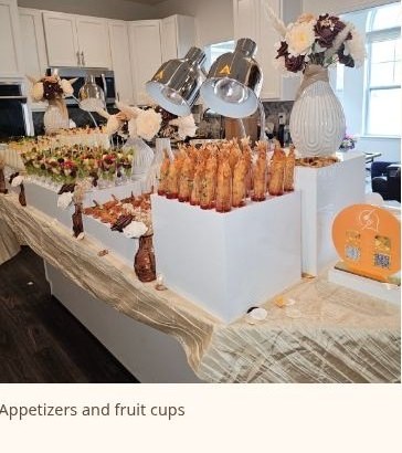 Appetizers and fruit cups