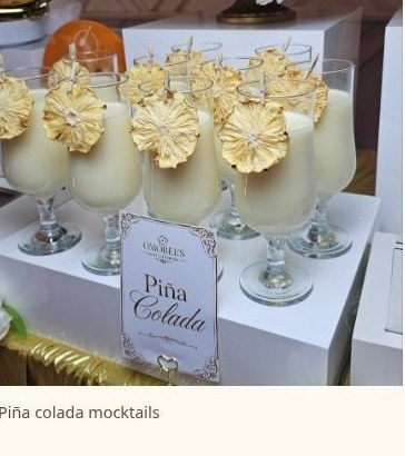 Piña colada mocktails